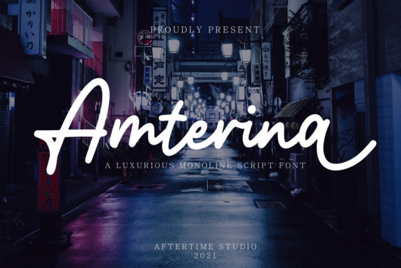 Amterina Font Review: A Dazzling Script for Brand Identity