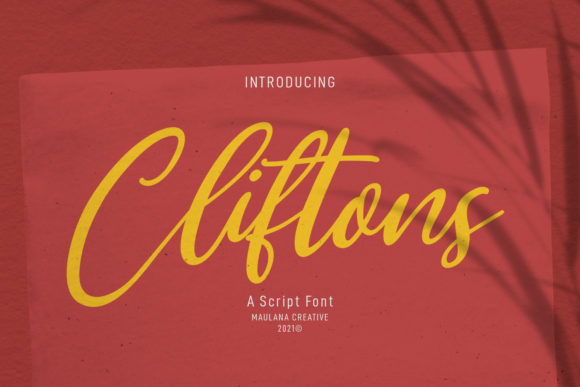 Clifttons: A Playful Script Font for Handmade Brands
