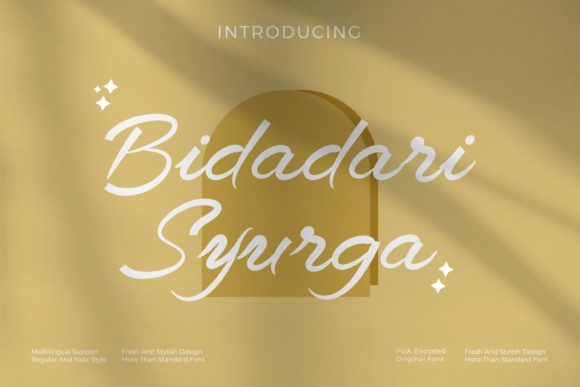 Elevate Your Brand with the Bidadari Syurga Typeface