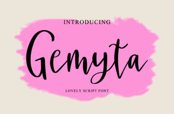 Gemyta: An Elegant Script Typeface for Editorial Design