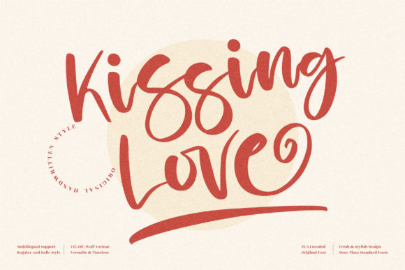 Kissing Love: A Playful Script Font for Modern Web Design