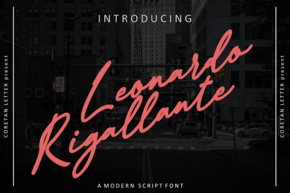 Leonardo Rigallante: A Whimsical Script Font for Editorial Design