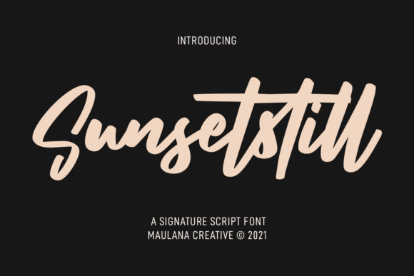 Sunsetstill: A Playful Script Font for Modern Web Design