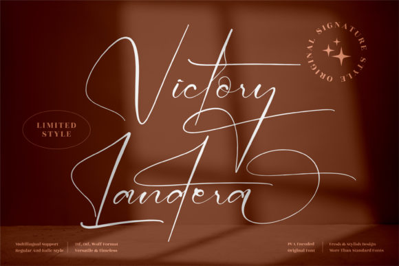 Victory Landera: An Elegant Script Font for Editorial Design